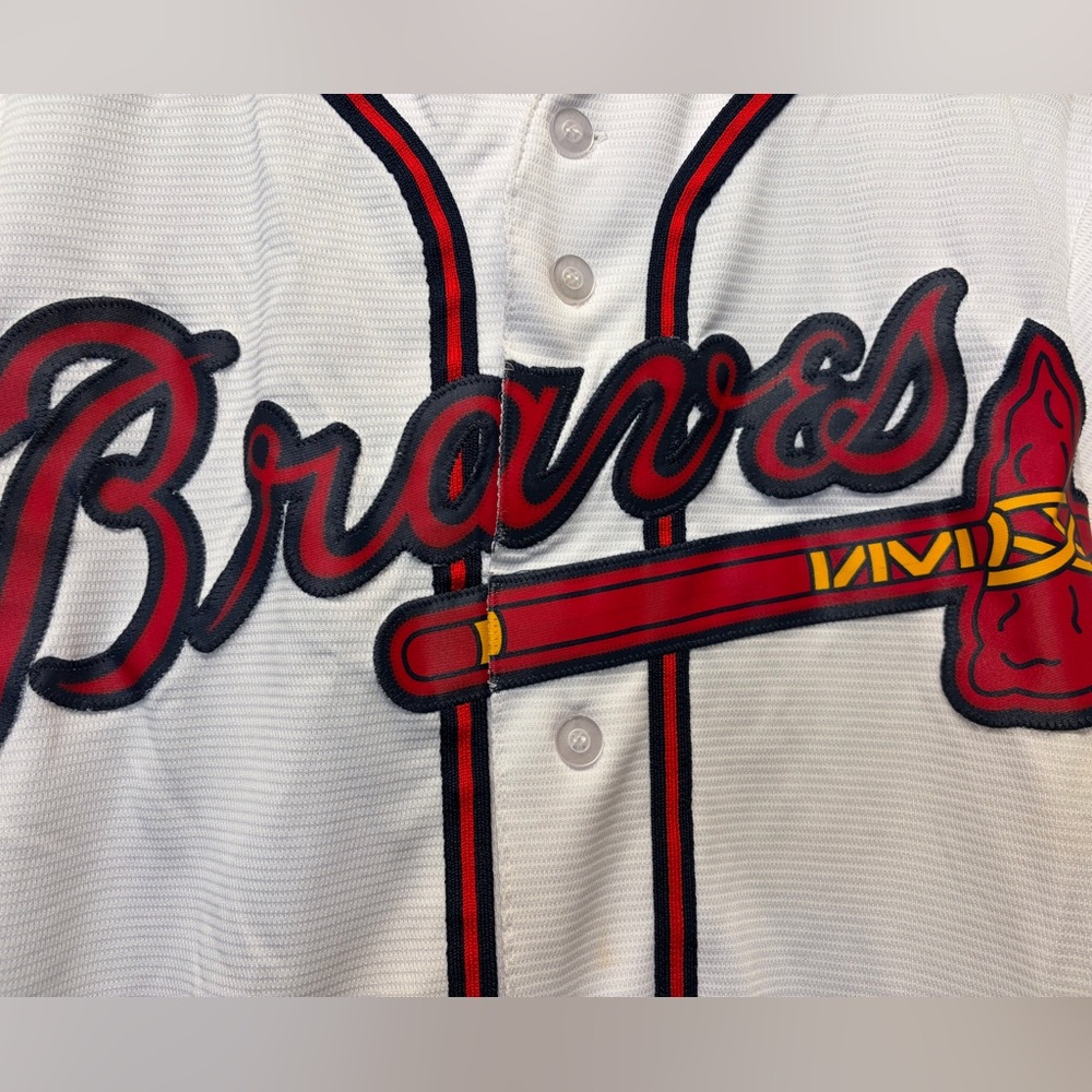 Tom Glavine White Atlanta Braves Jersey Large - Picture 3 of 6